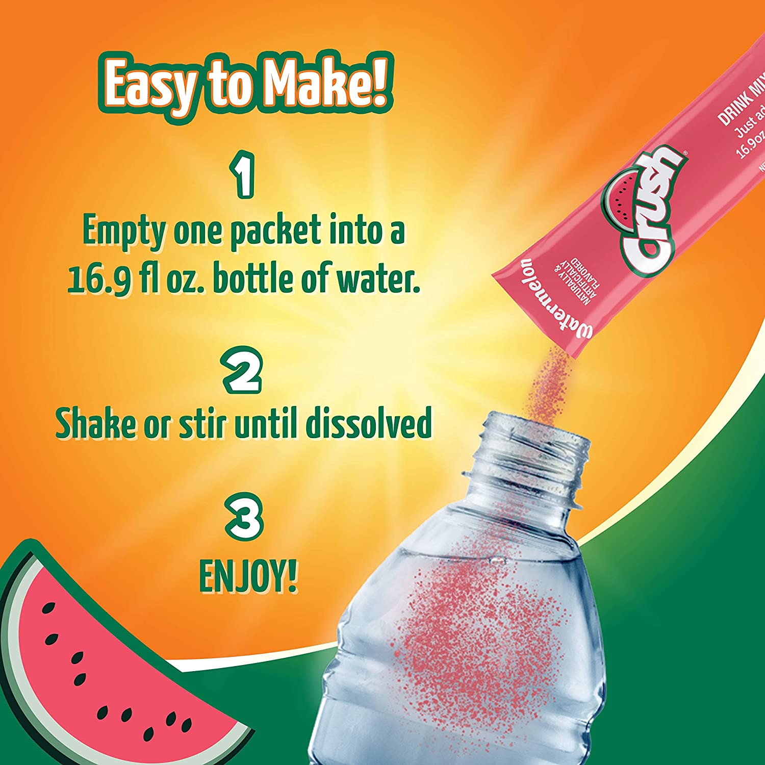 Orange Crush- Powder Drink Mix - Sugar Free & Delicious, Makes 72 flavored water beverages - Image 5